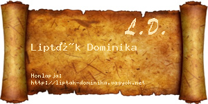 Lipták Dominika névjegykártya